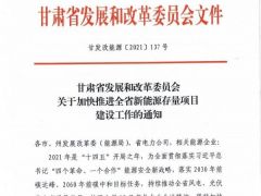 甘肅加快推進省6GW風電、光伏存量項目建設鼓勵配置儲能，年底前建成并網