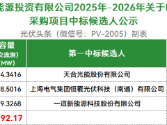 1.43GW！新疆鴻泰新能N型組件采購：天合、恒羲光伏、一道預(yù)中標！